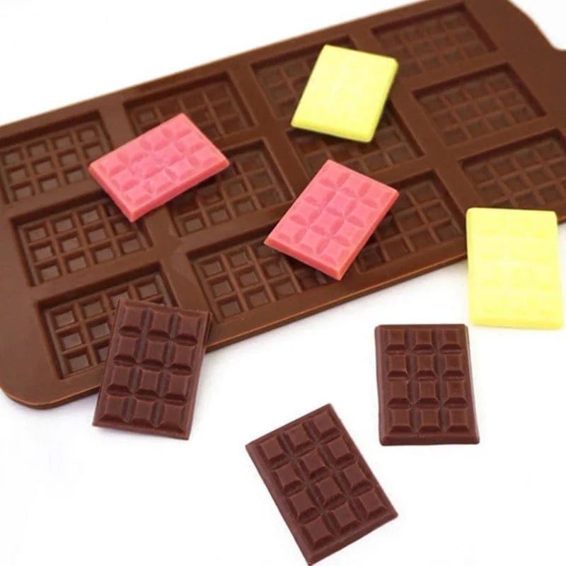 Moule à Chocolat Silicone -12 Tablettes Moules à Chocolat