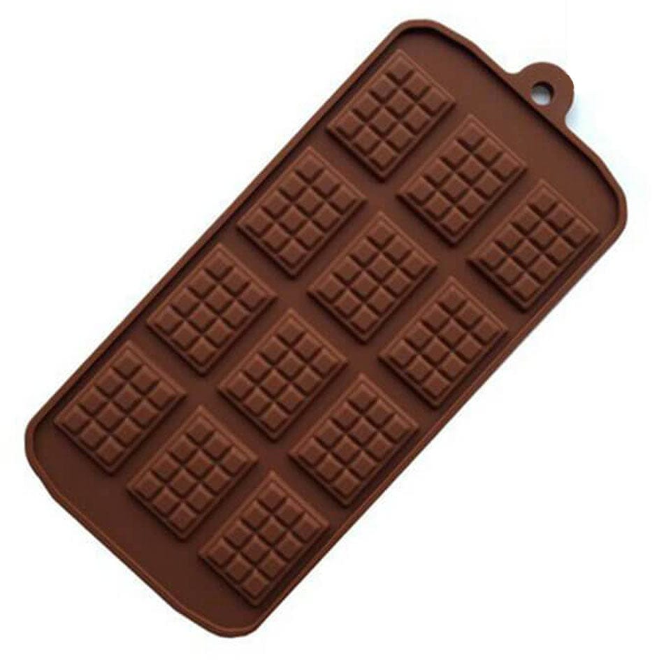 Moule à Chocolat Silicone -12 Tablettes Moules à Chocolat
