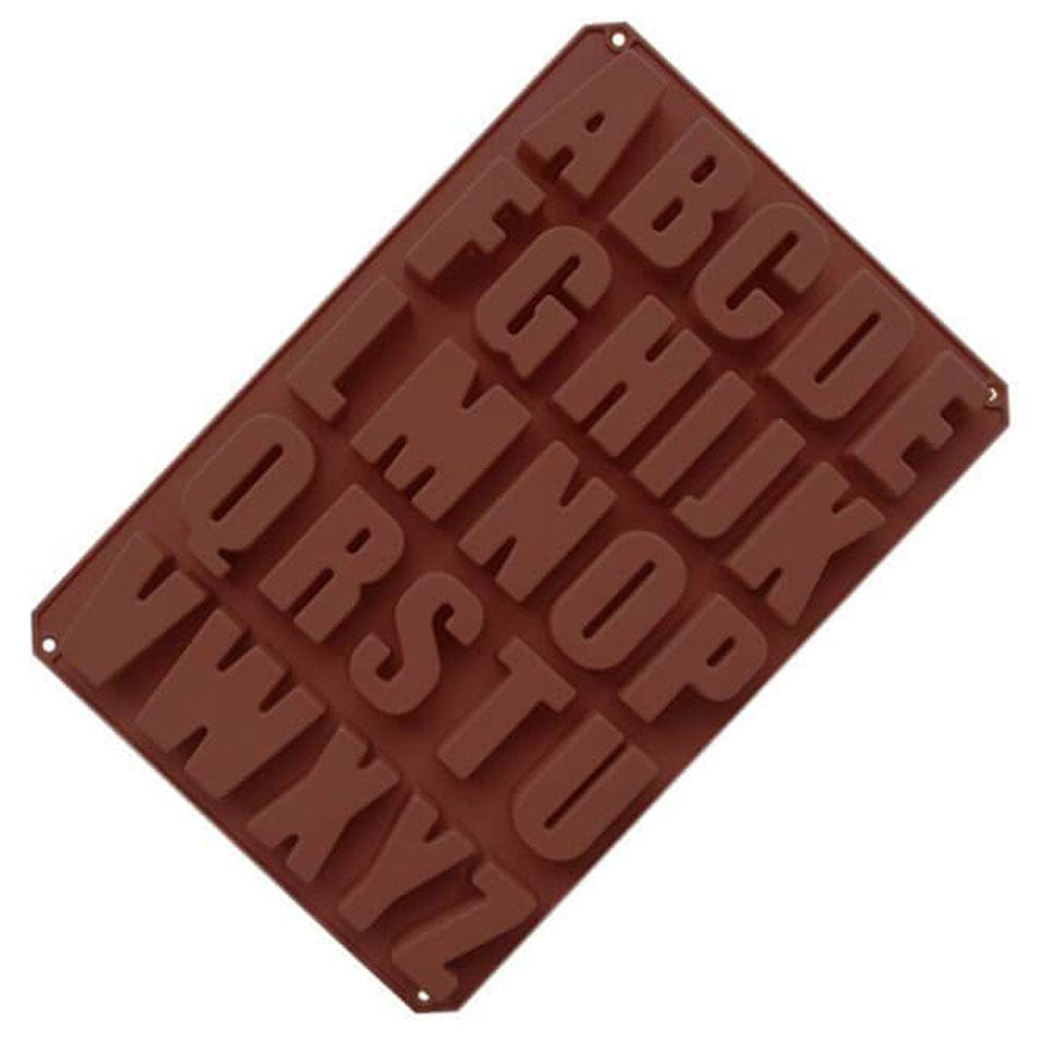 Moule à Chocolat Silicone - Lettres Alphabet 3D Moules à Chocolat
