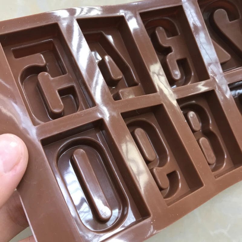 Moule à Chocolat Silicone - Lettres Alphabet 3D Moules à Chocolat