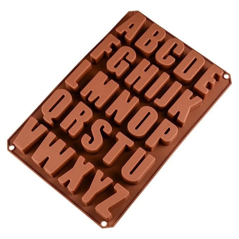 Moule à Chocolat Silicone - Lettres Alphabet 3D Moules à Chocolat