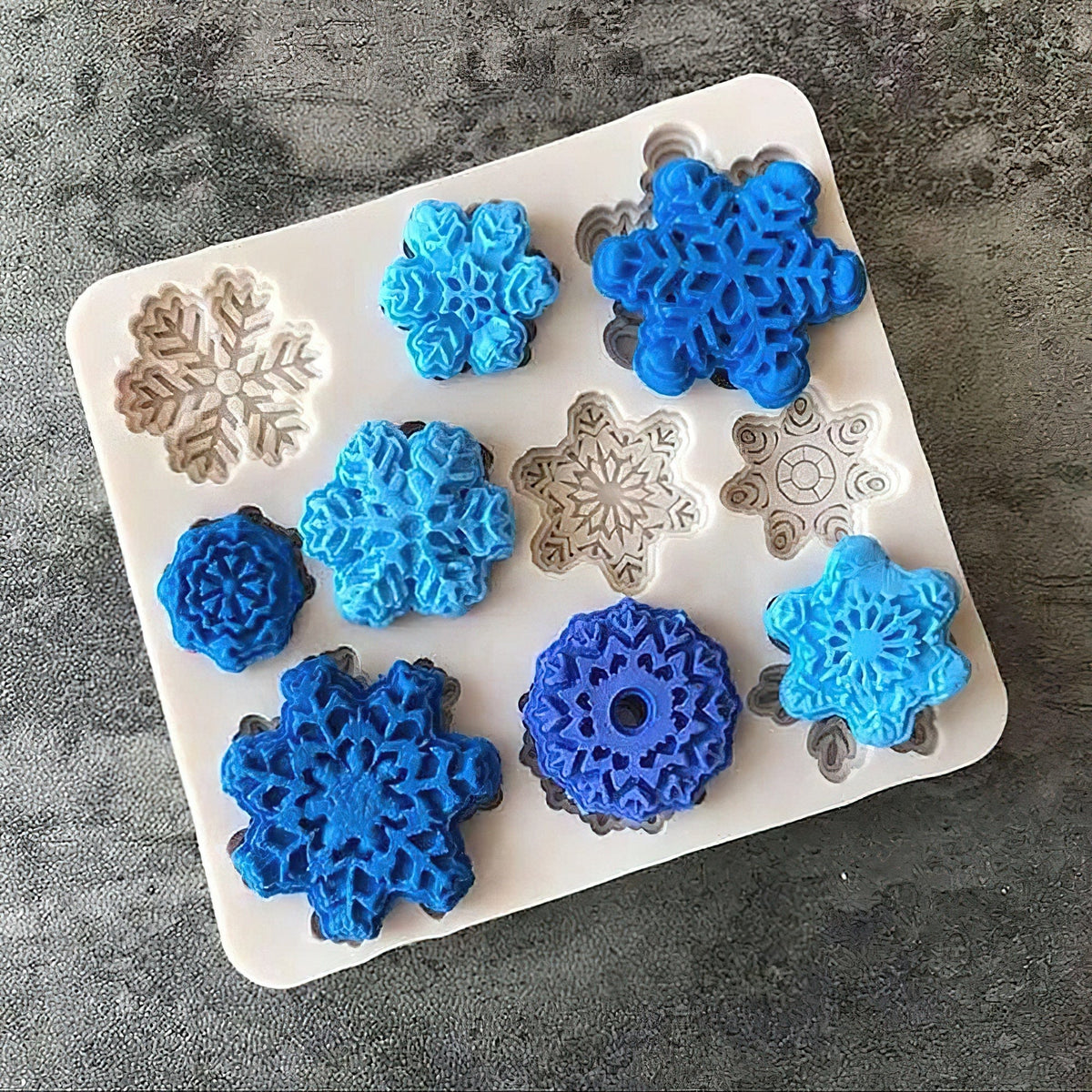 Moule à Gateau en Silicone Flocons de Neige Moules à Gateau