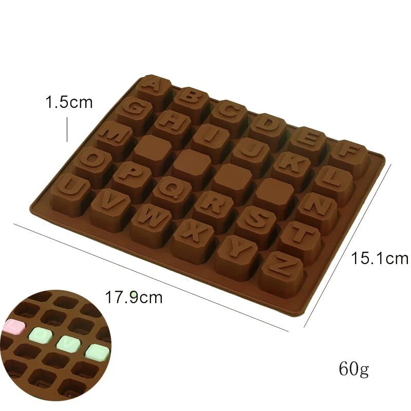 Moule à Gateau et Chocolat : Lettres de l'Alphabet Moules à Chocolat