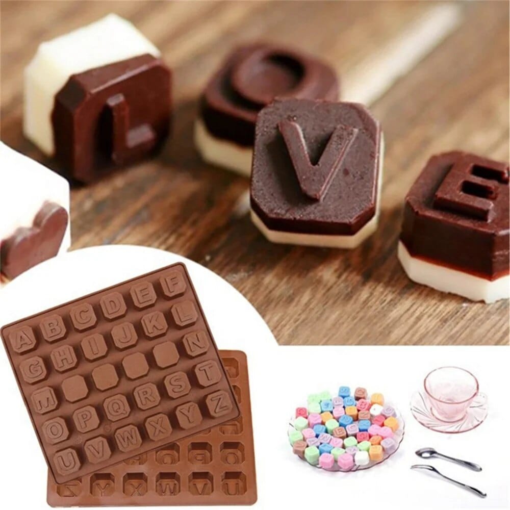 Moule à Gateau et Chocolat : Lettres de l'Alphabet Moules à Chocolat