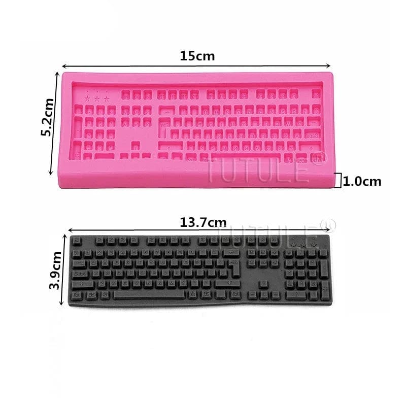 Moule à Gâteau Silicone - Clavier d'Ordinateur 3D Moules à gateau