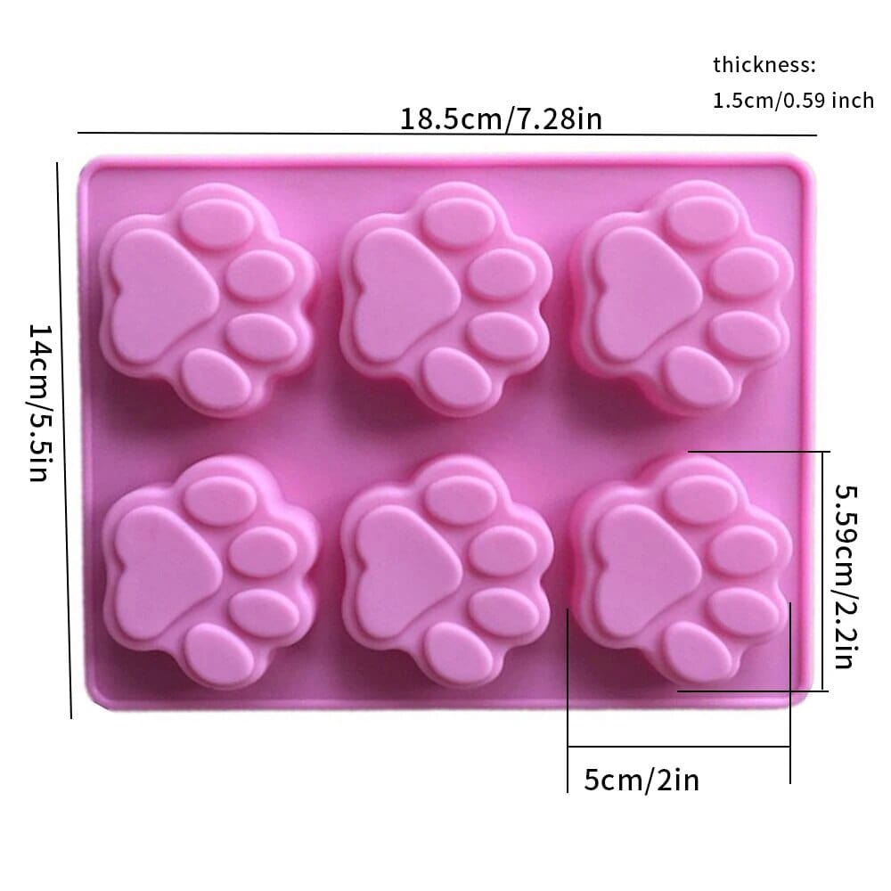 Moule à Gâteau Silicone - Pattes de chat Moules à Gateau