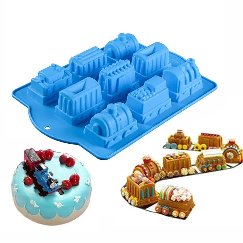 Moule à Gâteaux Trains en Silicone 3D Moules à Gateau