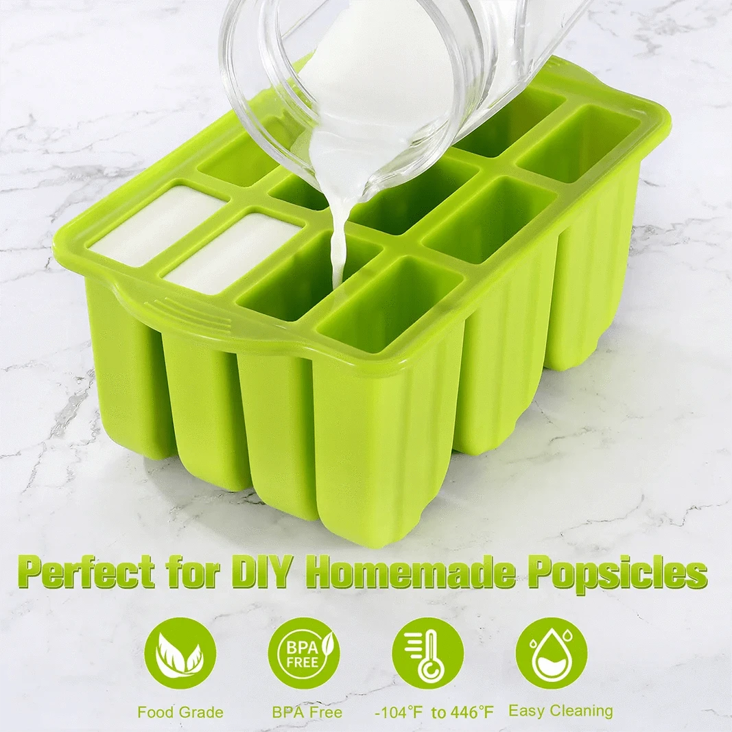 Moule à glace en silicone avec bâtonnets en bois moule glace