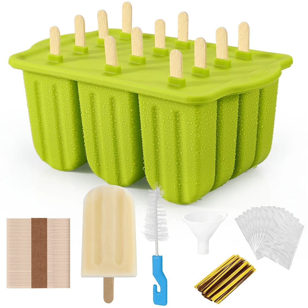 Moule à glace en silicone avec bâtonnets en bois moule glace