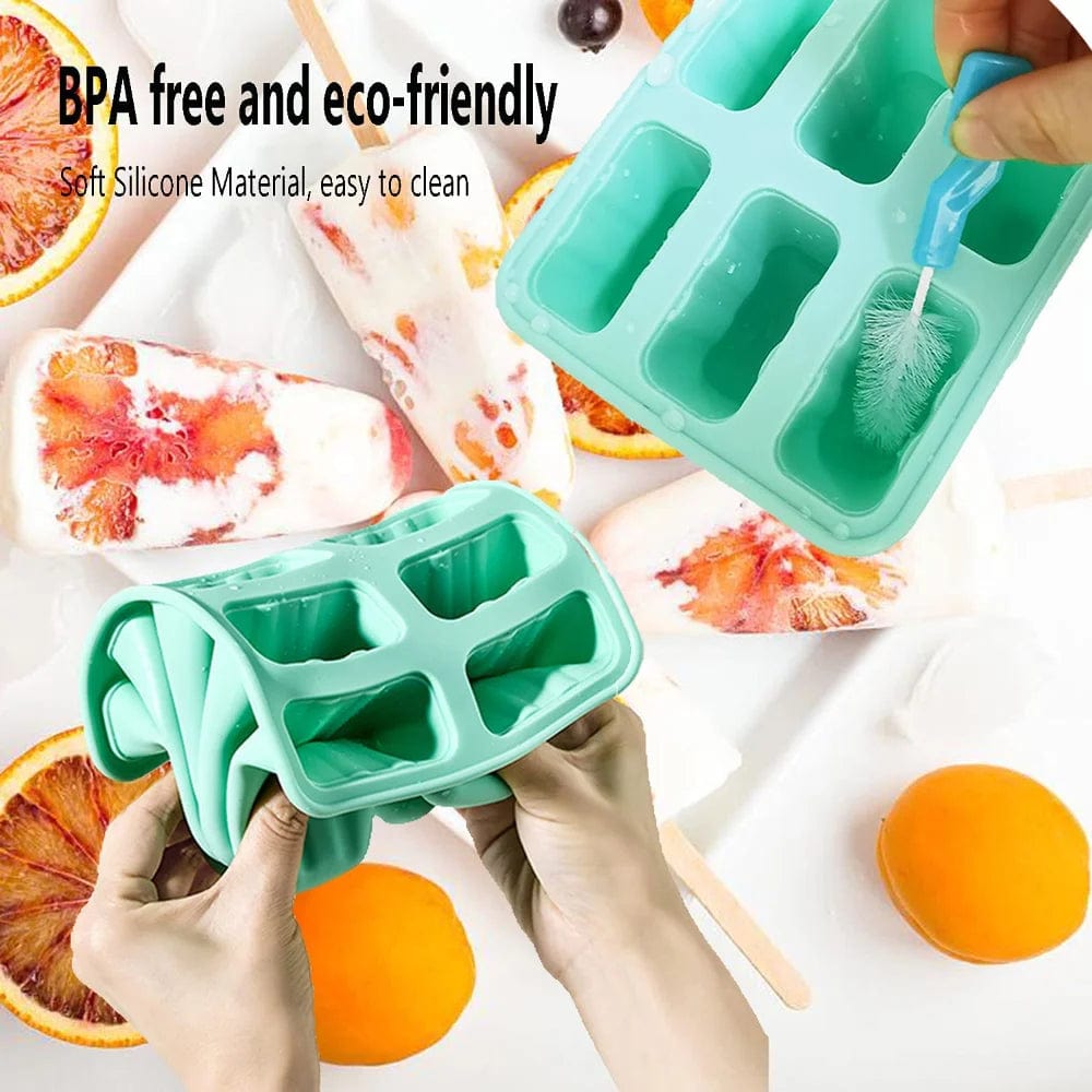 6 Moules à Glace en Silicone avec Poignée moule glace
