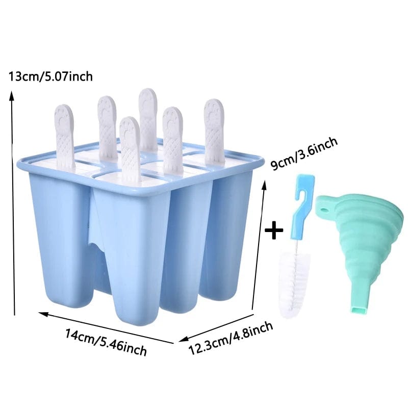 6 Moules à Glace en Silicone avec Poignée moule glace