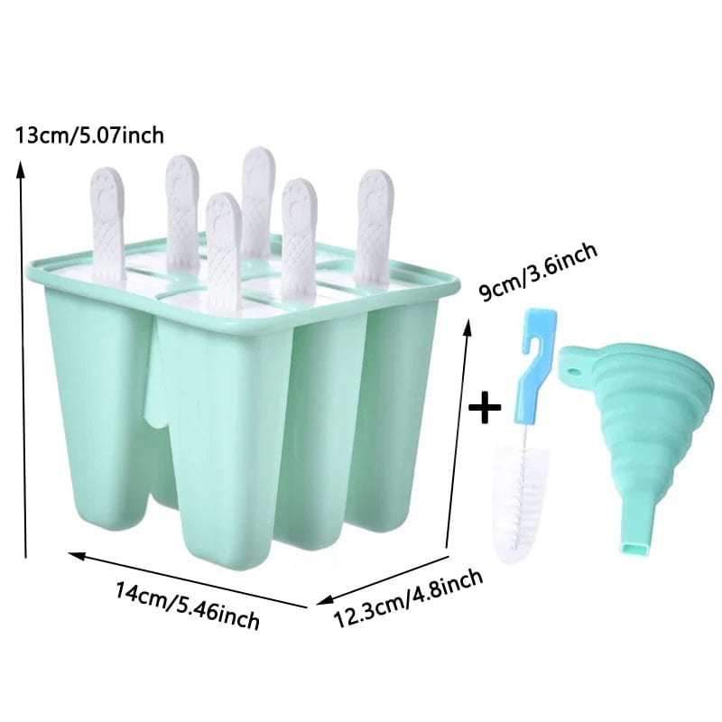 6 Moules à Glace en Silicone avec Poignée moule glace