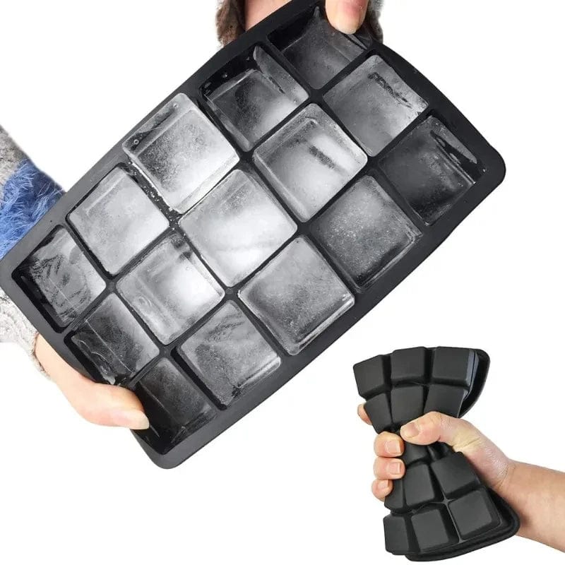 Bac à glaçons noir en silicone 15 Compartiments bac à glaçons