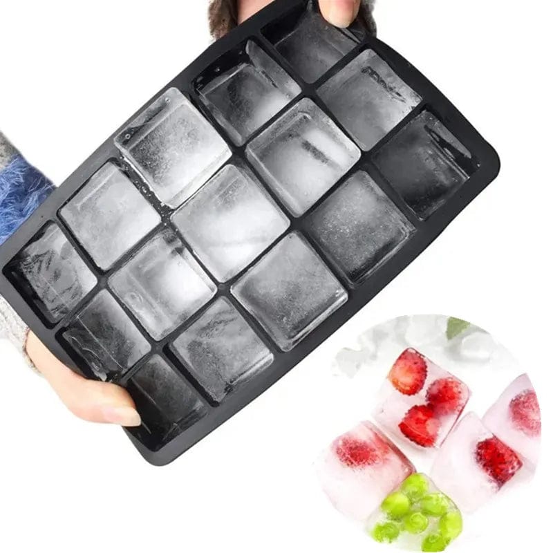 Bac à glaçons noir en silicone 15 Compartiments bac à glaçons