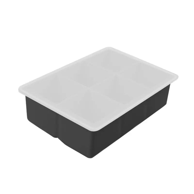 Bac à Glaçons 6 compartiments - en Silicone avec Couvercle bac à glaçons