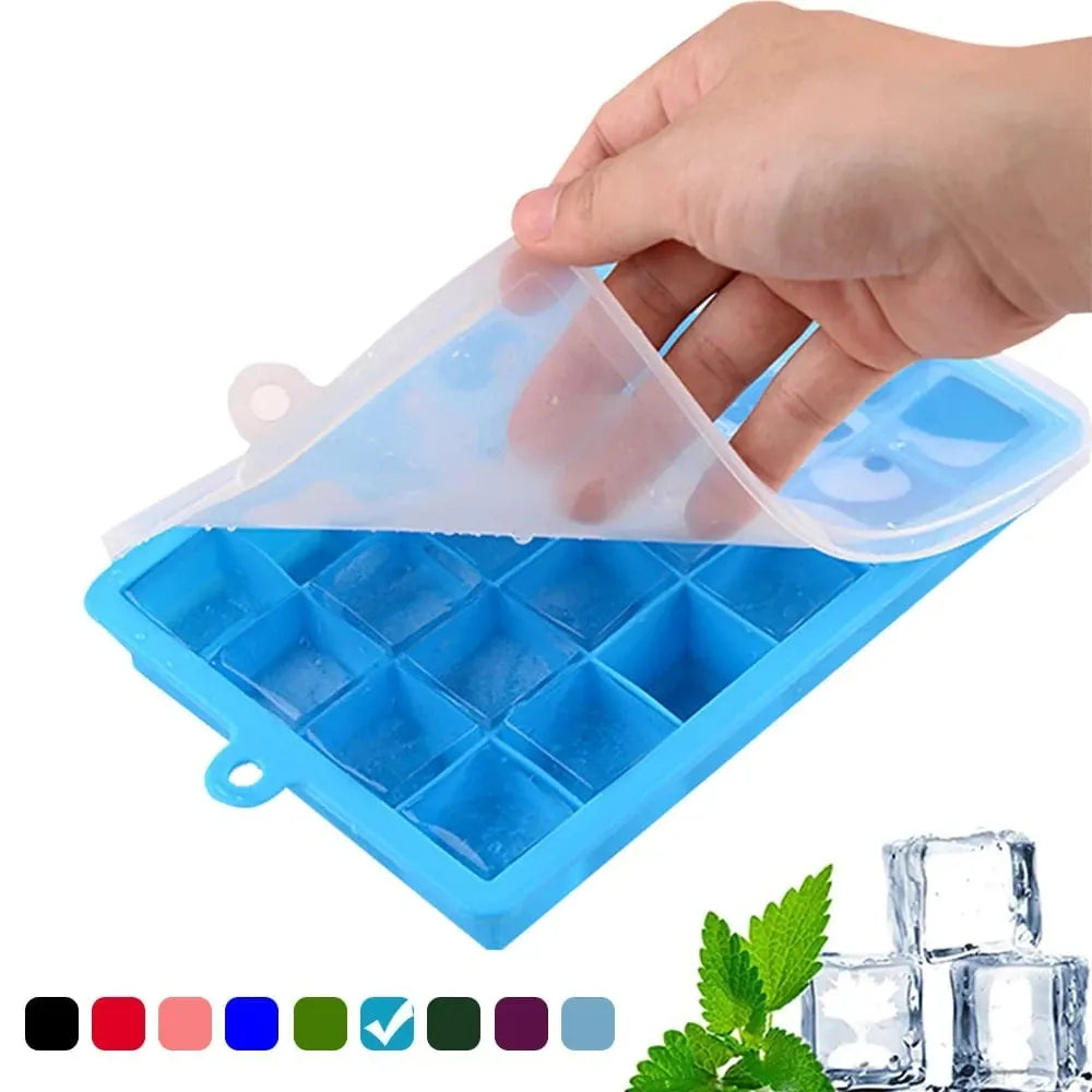 Bac à glaçons 24 compartiments - en silicone avec couvercle bac à glaçons