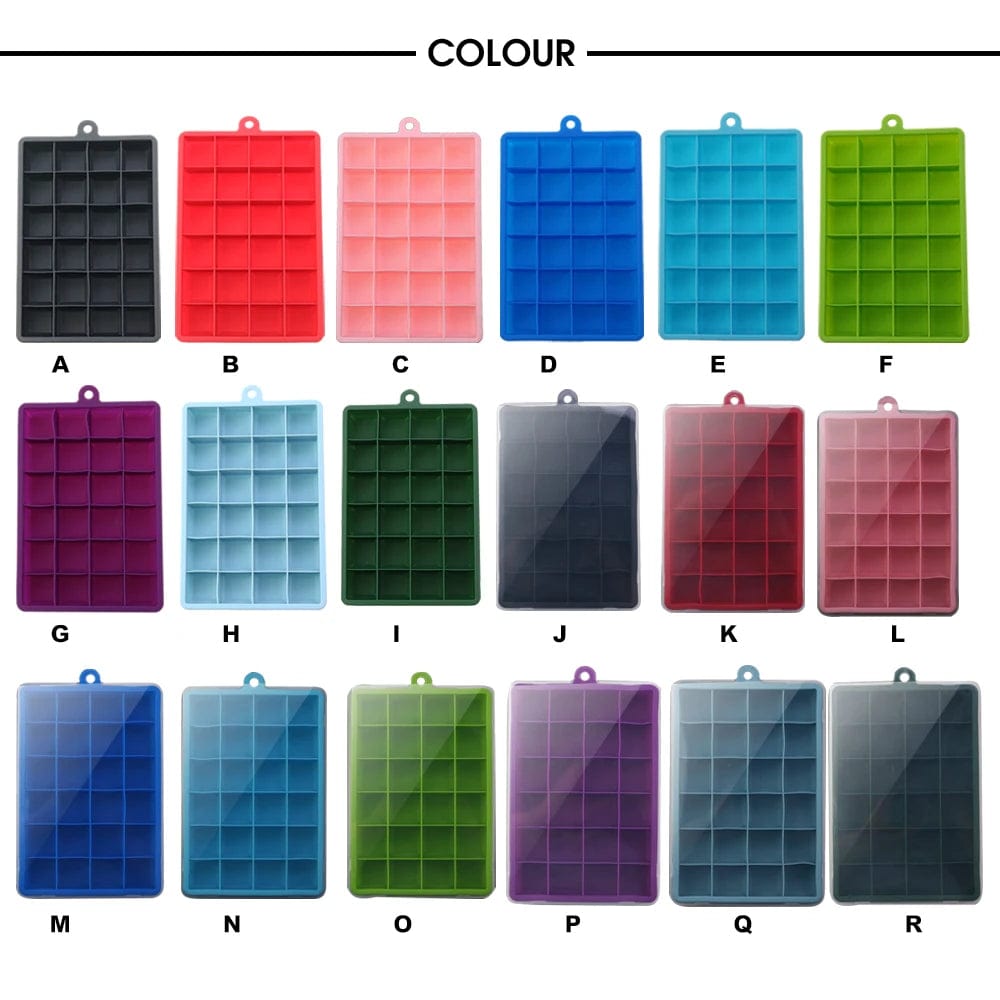 Bac à glaçons 24 compartiments - en silicone avec couvercle bac à glaçons