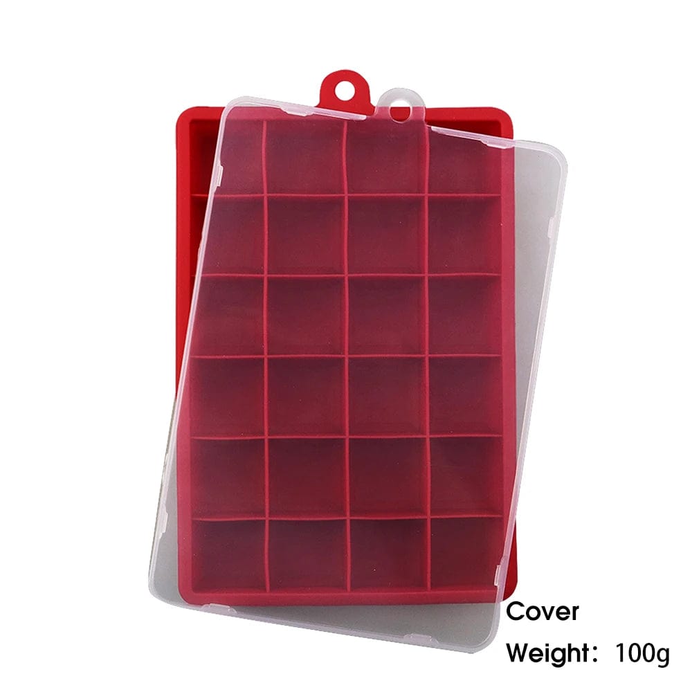 Bac à glaçons 24 compartiments - en silicone avec couvercle bac à glaçons