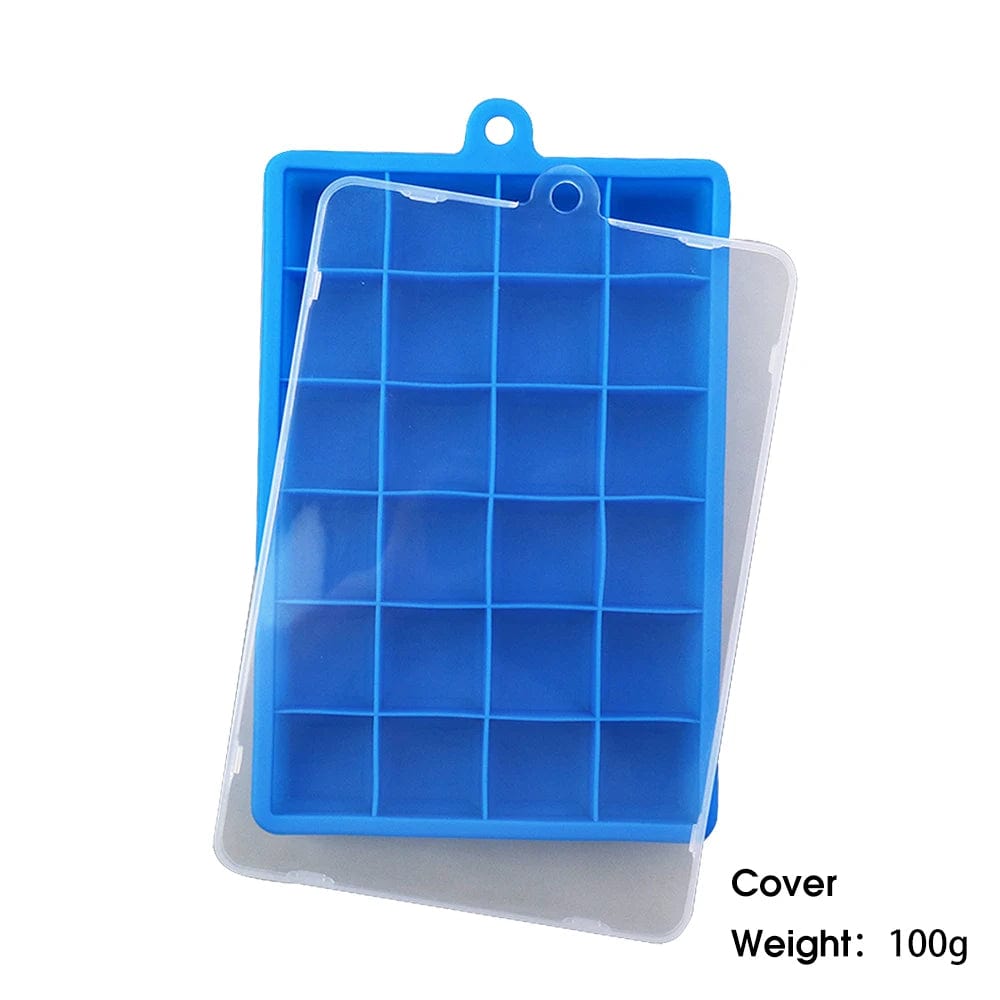 Bac à glaçons 24 compartiments - en silicone avec couvercle bac à glaçons
