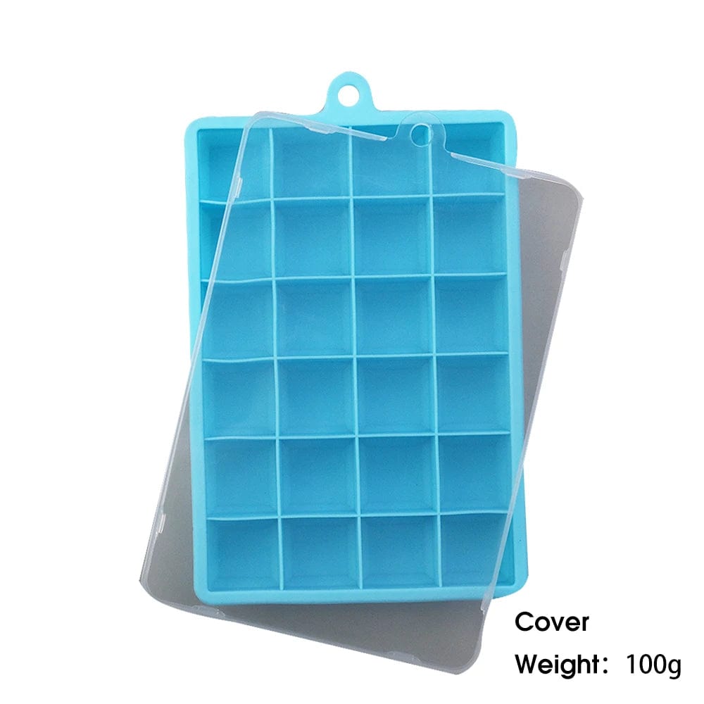 Bac à glaçons 24 compartiments - en silicone avec couvercle bac à glaçons