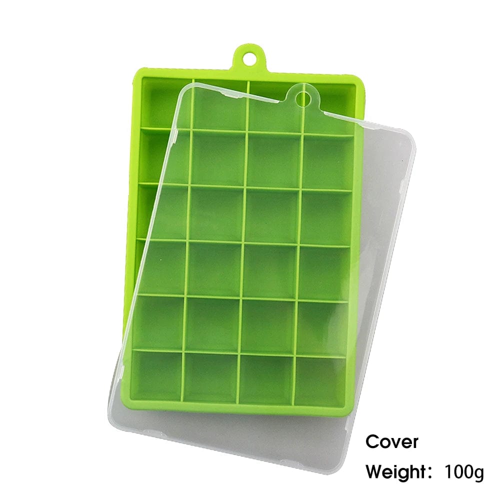 Bac à glaçons 24 compartiments - en silicone avec couvercle bac à glaçons
