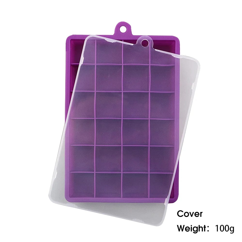 Bac à glaçons 24 compartiments - en silicone avec couvercle bac à glaçons