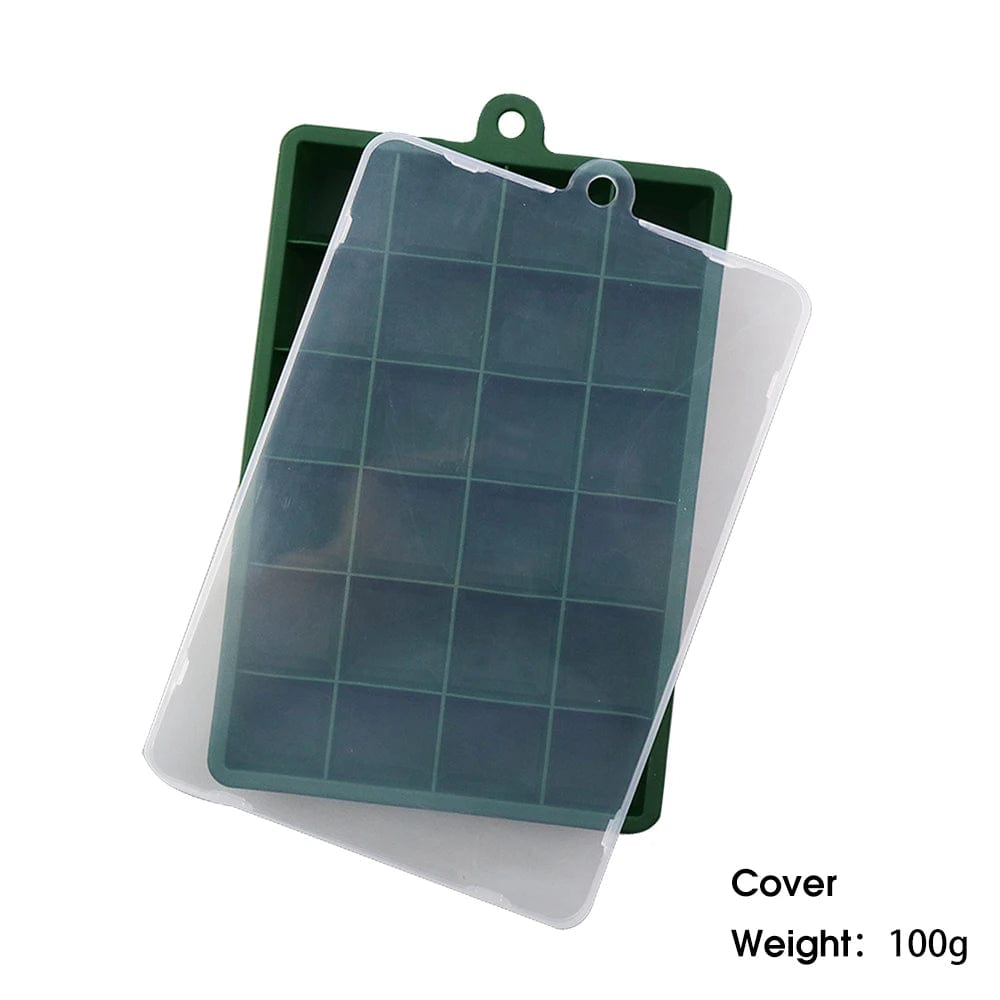Bac à glaçons 24 compartiments - en silicone avec couvercle bac à glaçons