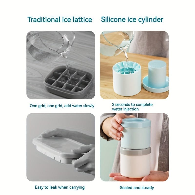 Moule à glaçons en silicone - Faites des glaçons en forme parfaite en un clin d'œil