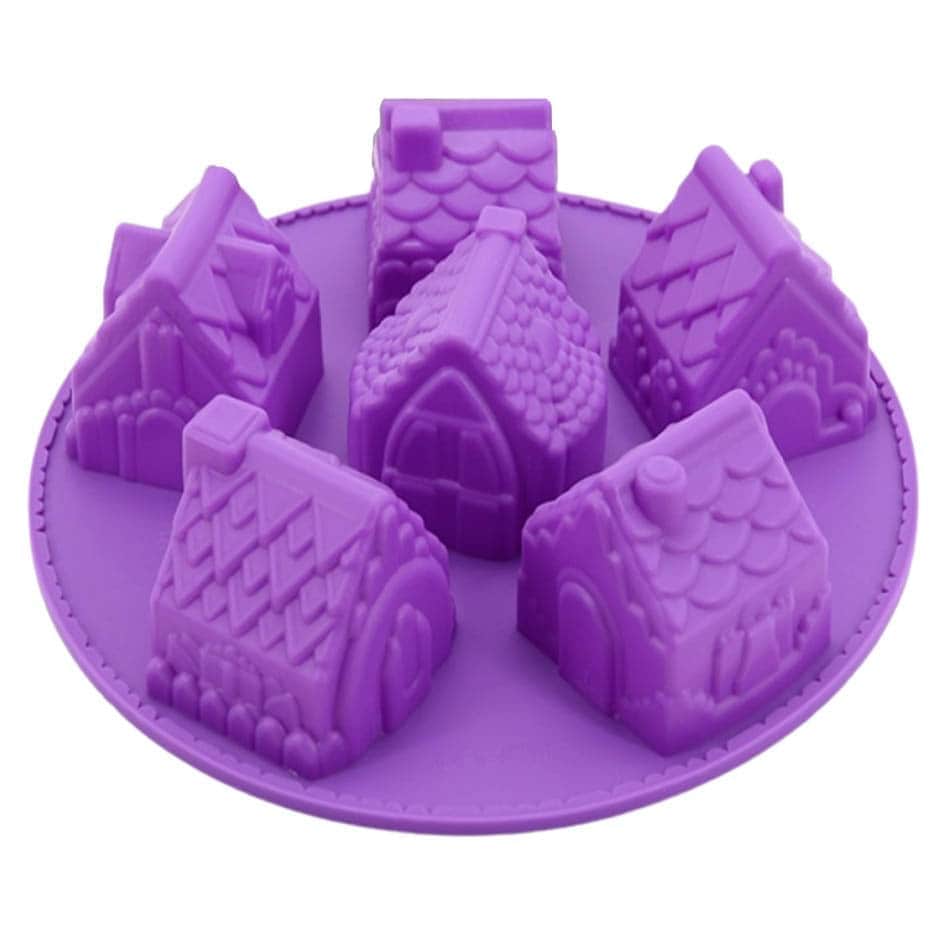 Moule Chalets de Noël 3D en Silicone Moules à Gateau