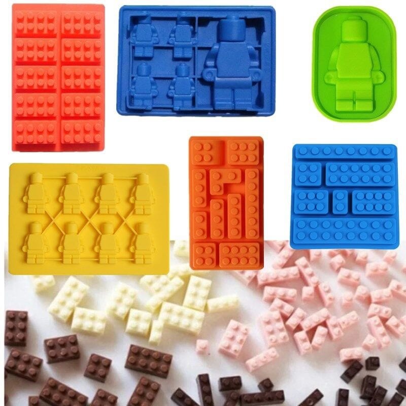 Moules à Gâteaux en forme de Lego (lot de 6) Moules à Gateau
