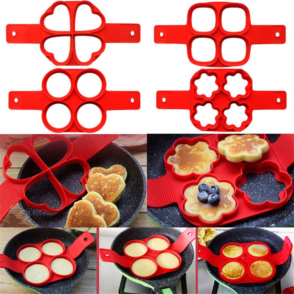 Moules à Pancakes en silicone multiformes Moules à Gateau
