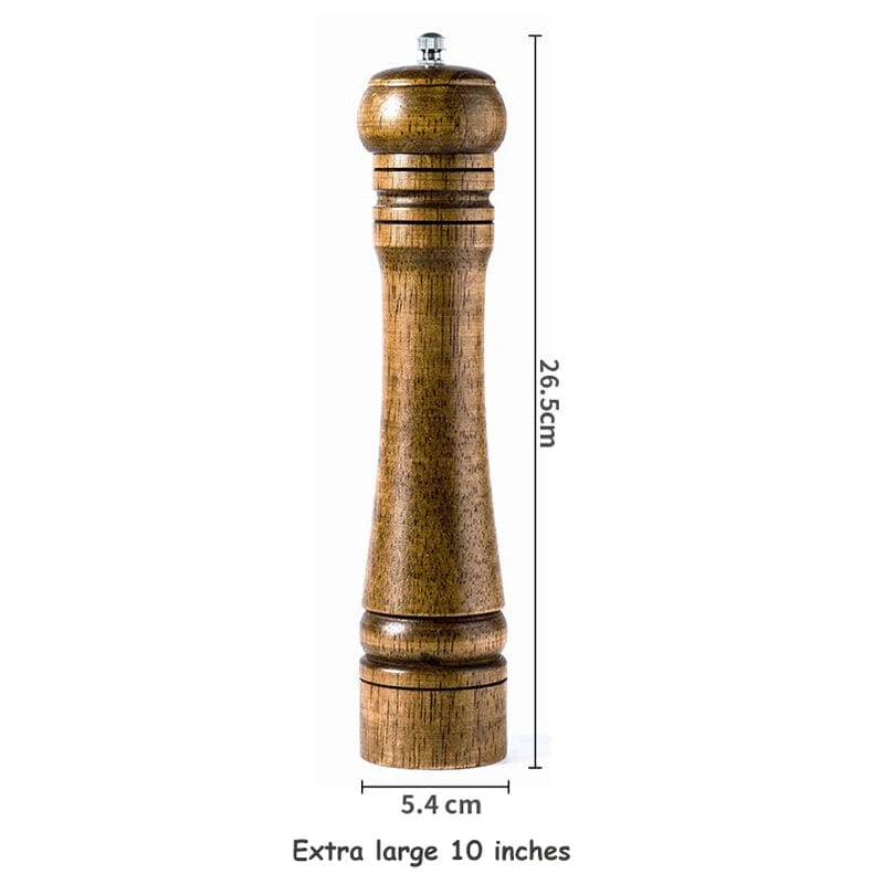 Moulin à Poivre et Sel en Bois Massif avec Meule en Céramique Réglable