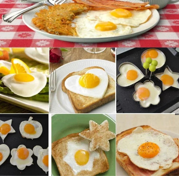 Emporte-Pièce en Forme de Coeur en Acier Inoxydable - Outil de Cuisine pour Pancakes et Omelettes - Accessoire de Cuisine