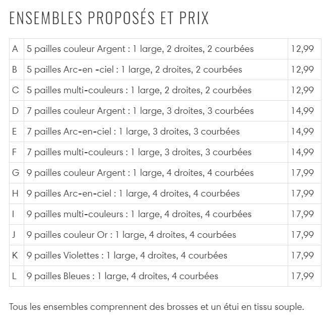 Pailles réutilisables en inox 100003054