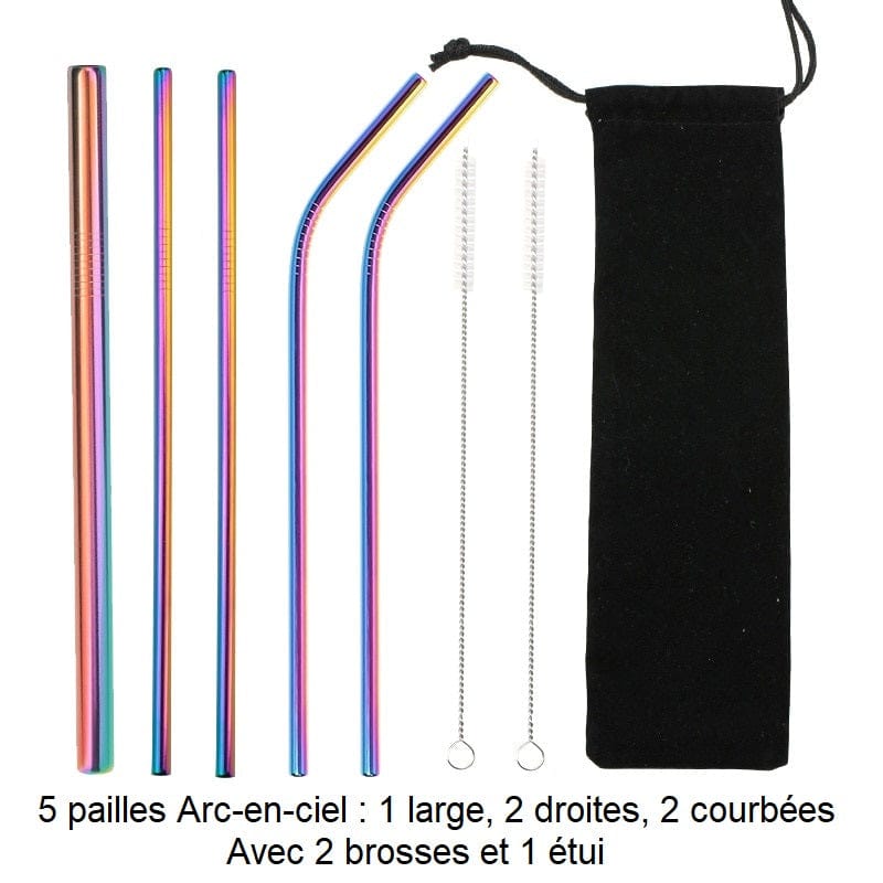 Pailles réutilisables en inox 100003054