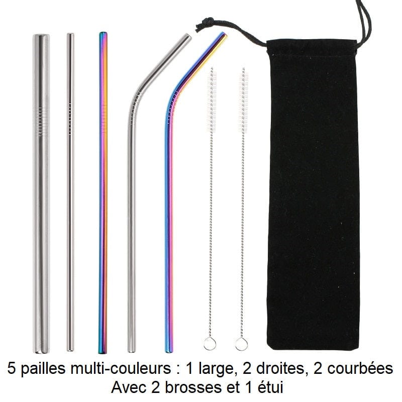 Pailles réutilisables en inox 100003054
