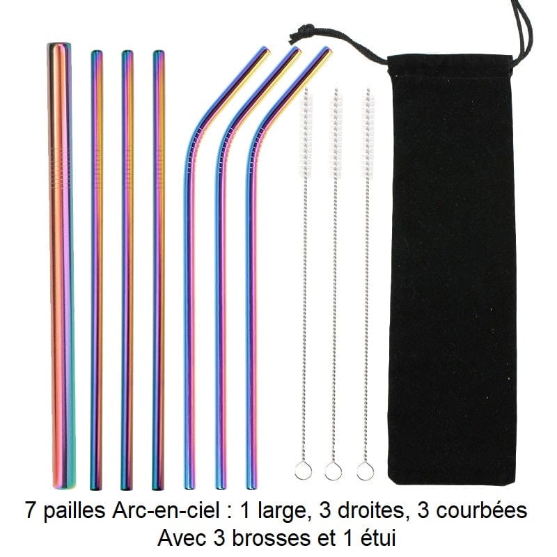 Pailles réutilisables en inox 100003054