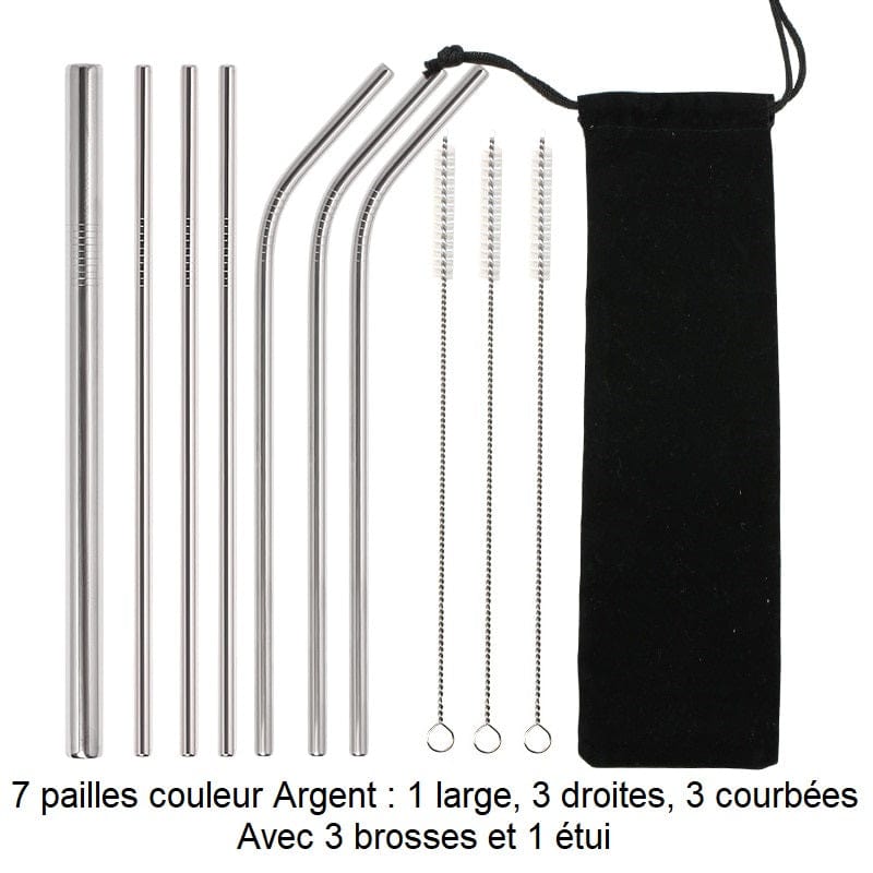 Pailles réutilisables en inox 100003054