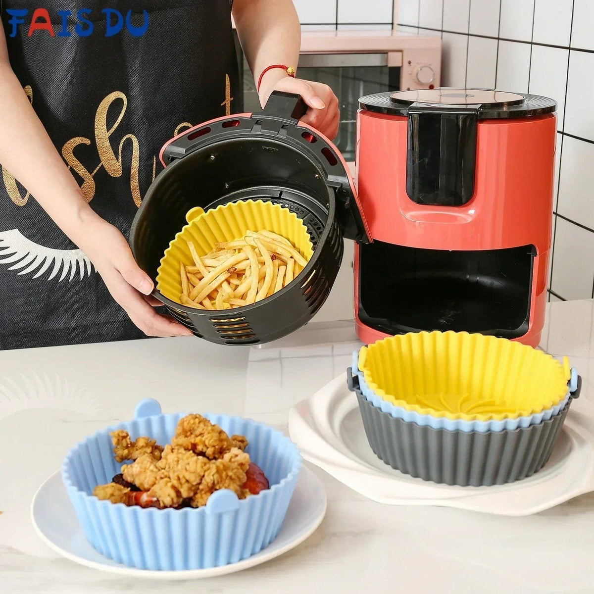 Panier de Cuisson en Silicone pour Air Fryer (16x19x6 cm) Air Fryer