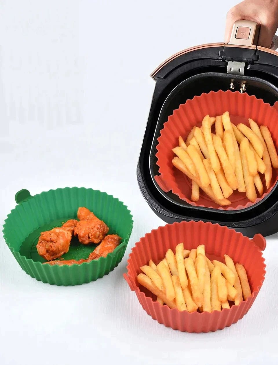 Panier de Cuisson en Silicone pour Air Fryer (18,5x21x4 cm) Air Fryer
