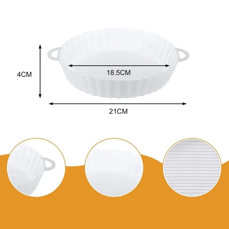 Panier de Cuisson en Silicone pour Air Fryer (18,5x21x4 cm) Air Fryer