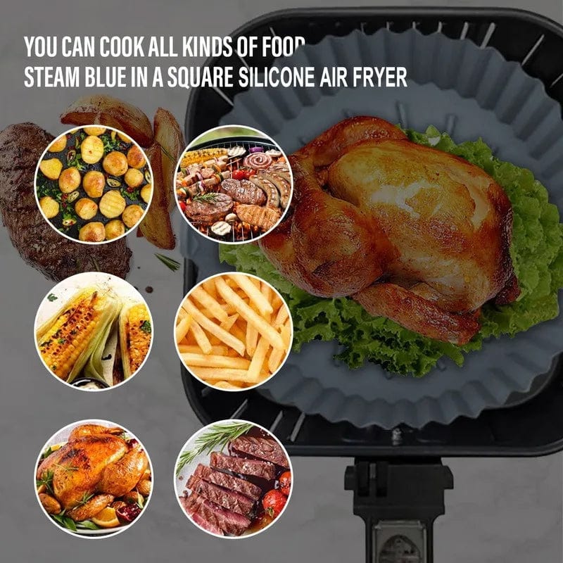 Panier de Cuisson en Silicone pour Friteuse sans Huile (14x17x4,6 cm) Friteuse sans Huile