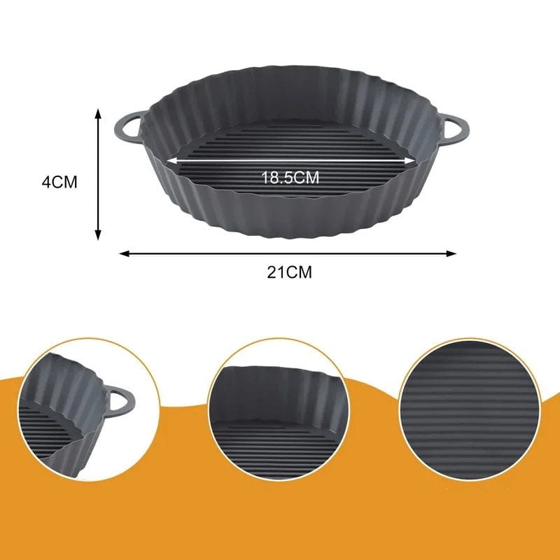 Panier de Cuisson en Silicone pour Friteuse sans Huile (18,5x21x4 cm) Friteuse sans Huile