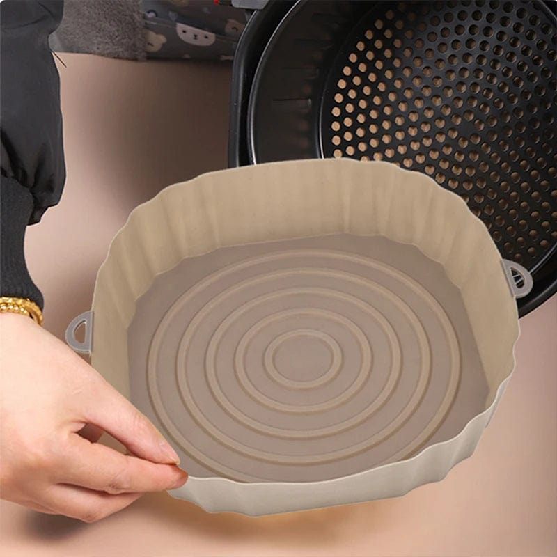 Panier en silicone réutilisable pour friteuse sans huile - Lot de 3 - Eco-Friendly