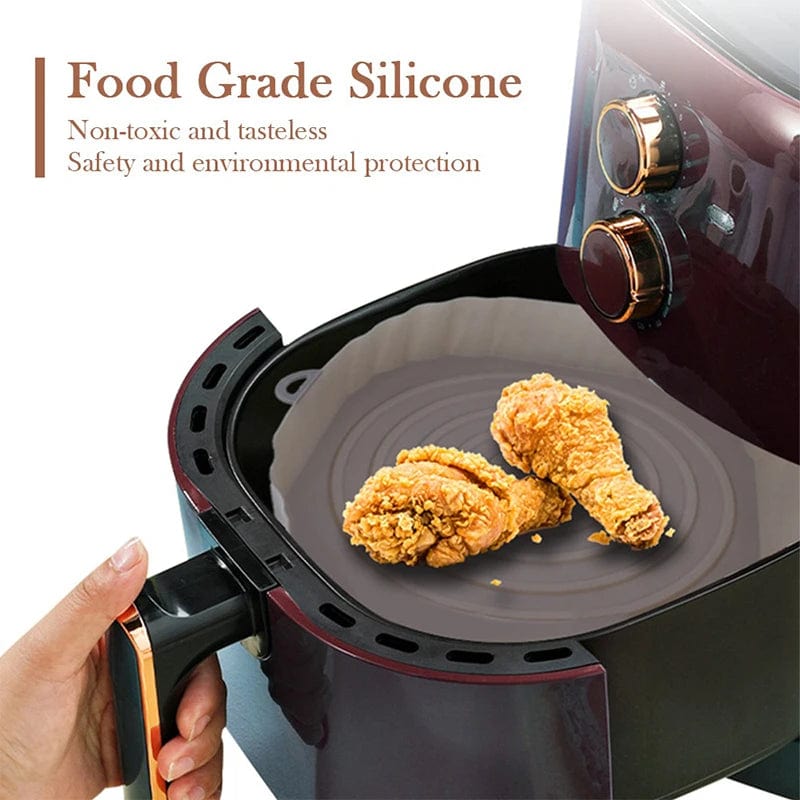 Panier en silicone réutilisable pour friteuse sans huile - Lot de 3 - Eco-Friendly