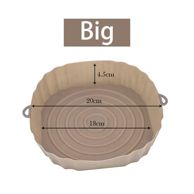 Panier en silicone réutilisable pour friteuse sans huile - Lot de 3 - Eco-Friendly