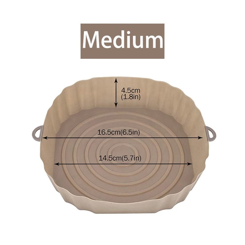 Panier en silicone réutilisable pour friteuse sans huile - Lot de 3 - Eco-Friendly