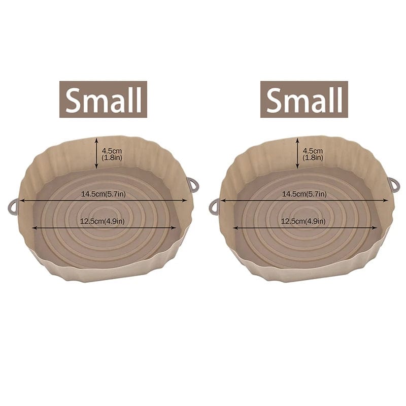 Panier en silicone réutilisable pour friteuse sans huile - Lot de 3 - Eco-Friendly