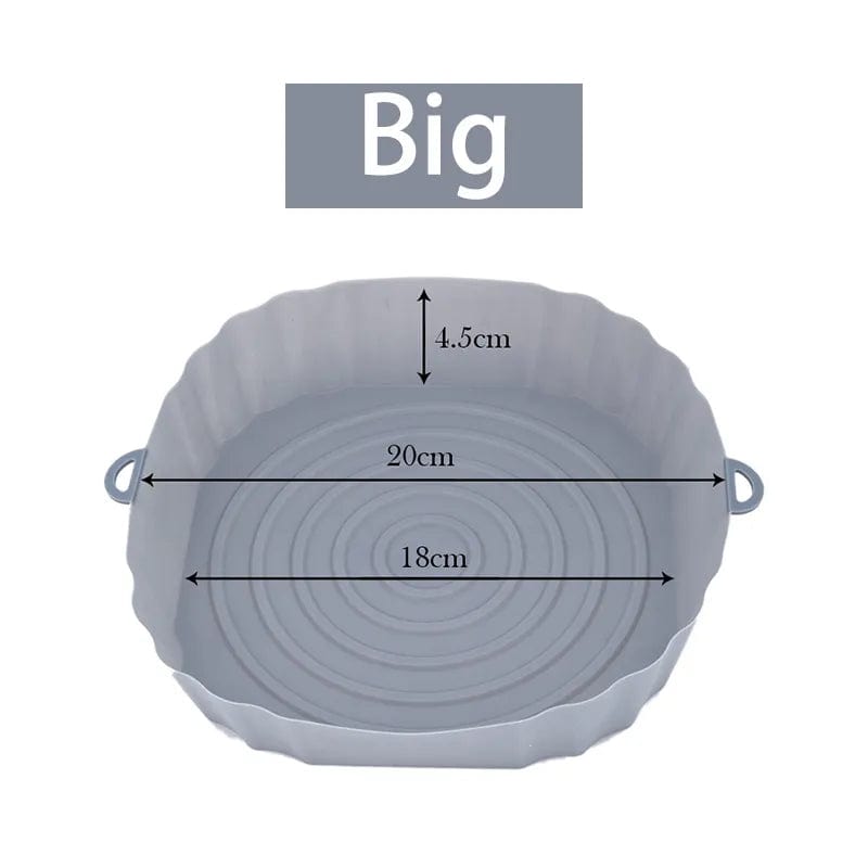 Panier en silicone réutilisable pour friteuse sans huile - Lot de 3 - Eco-Friendly