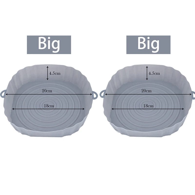 Panier en silicone réutilisable pour friteuse sans huile - Lot de 3 - Eco-Friendly